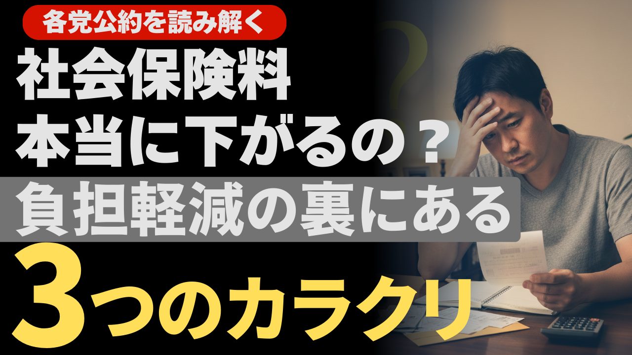 社会保険料、本当に下がるの？負担軽減の裏にあるカラクリと３つの代償