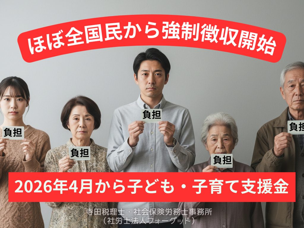ほぼ全国民から強制徴収開始子ども・子育て支援金