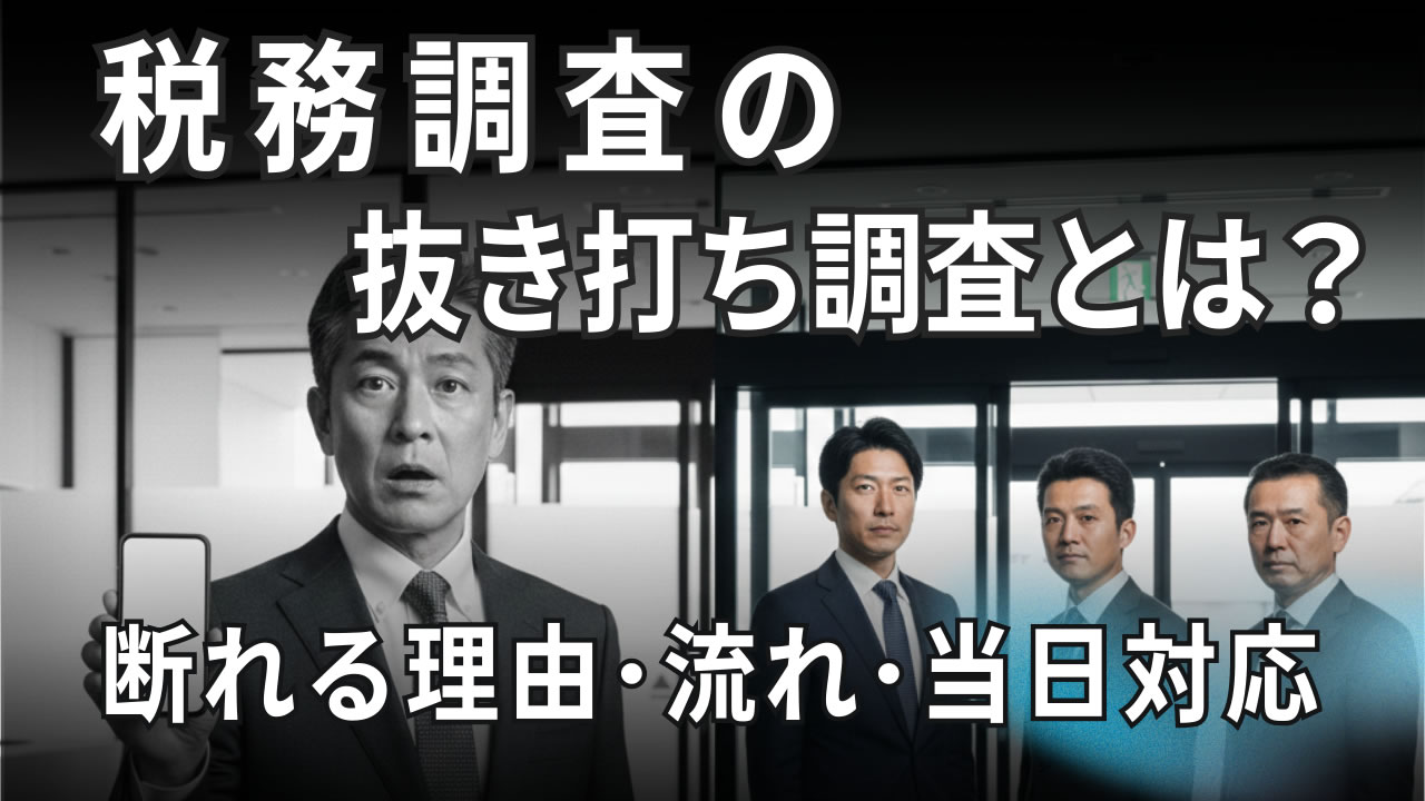 税務調査の抜き打ち調査（現況調査）対応マニュアル記事のアイキャッチ画像｜寺田税理士・社会保険労務士事務所(社労士法人フォーグッド)