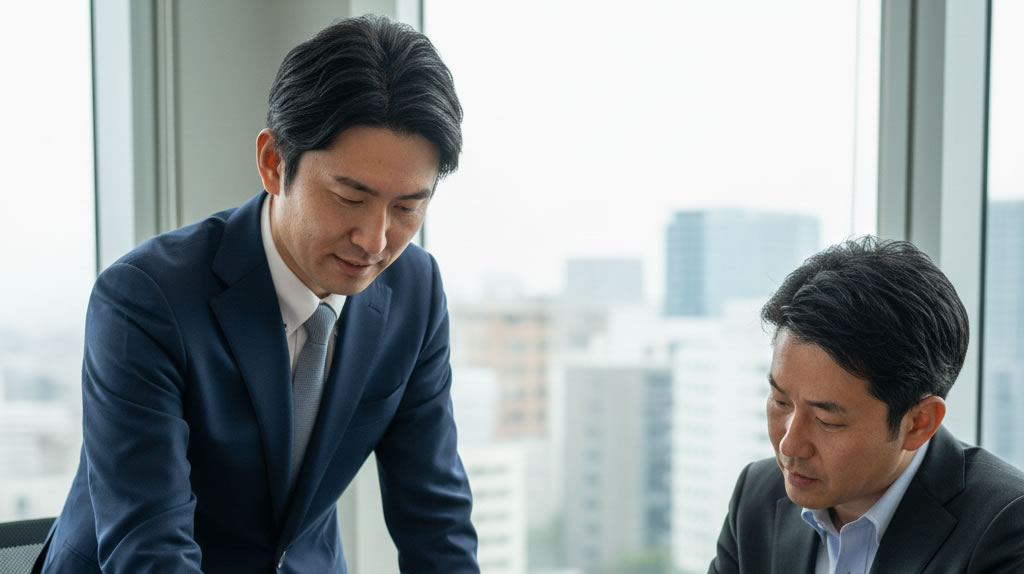 税務調査の指摘内容に納得できず税理士と対応を協議している中小企業経営者のイメージ｜寺田税理士・社会保険労務士事務所(社労士法人フォーグッド)